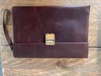 Heren clutch/tasje bruin leer, Sieraden, Tassen en Uiterlijk, Tassen | Schooltassen, Minder dan 30 cm, Bruin, Aktetas of Boekentas