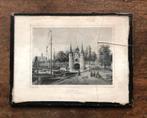 Oude Gravure Sneek Hogendster Waterpoort, Antiek en Kunst, Kunst | Etsen en Gravures, Ophalen of Verzenden