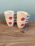 Douwe Egberts Kopjes - Set van 4, Huis en Inrichting, Keuken | Servies, Ophalen, Keramiek, Zo goed als nieuw, Effen