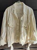 Crème wit broderie jeans jasje M-L bohemian Ibiza jack, Maat 38/40 (M), Costes rebel, Wit, Nieuw