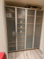 IKEA PAX Beuken Kledingkast met Melkglazen Deuren, Huis en Inrichting, Kasten | Kledingkasten, Ophalen, Gebruikt, 200 cm of meer
