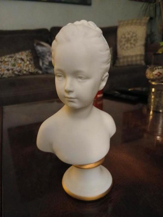 Vintage Tharaud Limoges buste, Verzamelen, Beelden en Beeldjes, Zo goed als nieuw, Mens, Ophalen of Verzenden
