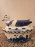 Vintage schaal met Deksel, Delfs blauw, Ophalen of Verzenden