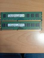 2x4GB PC3-12800U DDR3 Geheugen, Computers en Software, RAM geheugen, Gebruikt, DDR3, Ophalen of Verzenden, Desktop