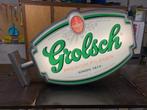 Grolsch gevel lamp verlichting dubbel, Verzamelen, Ophalen, Zo goed als nieuw, Lichtbak of (neon) lamp