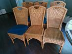 rieten eetkamerstoelen, in goede staat!, Ophalen, Gebruikt, Bruin