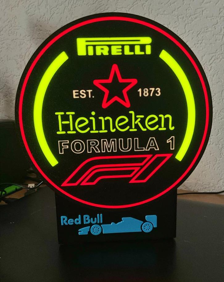 Heineken F1 lamp, Verzamelen, Merken en Reclamevoorwerpen, Nieuw, Lichtbak of (neon) lamp, Ophalen of Verzenden