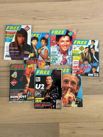 7x FREE Magazine 90’s Hitkrant Popfoto Muziek Express beschikbaar voor biedingen