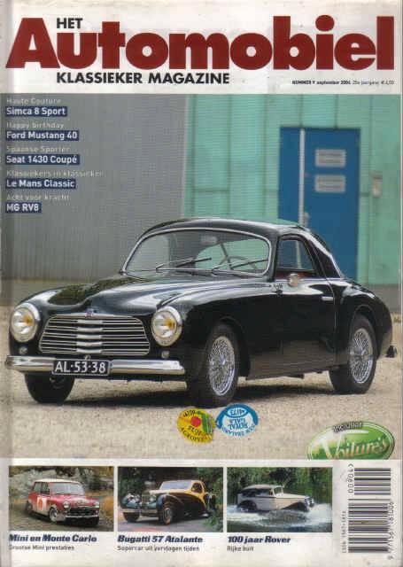 Automobiel 9 2004 : Simca 8 Coupe - Seat 1430 Coupe - MG RV8, Boeken, Auto's | Folders en Tijdschriften, Gelezen, Algemeen, Ophalen of Verzenden