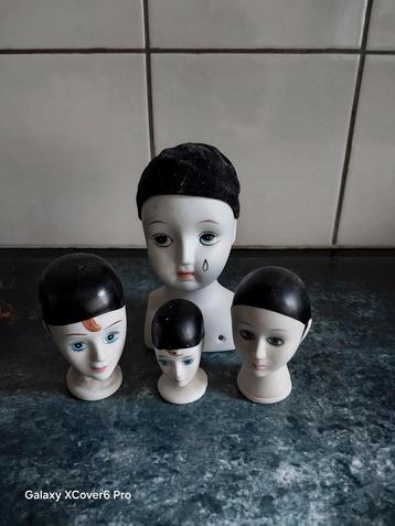 Vintage Piërrot Hoofdjes - Set van 4 beschikbaar voor biedingen