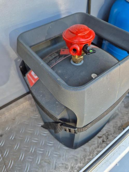Franse camping gasfles Cube lichtgewicht gevuld, Caravans en Kamperen, Caravan accessoires, Gebruikt, Ophalen