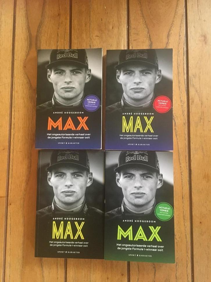 Sportboeken- Max ( 4 x verschillend) formule 1, Boeken, Sportboeken, Zo goed als nieuw, Behendigheidssport, Ophalen of Verzenden