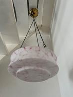 Glazen Hanglamp Hang Lamp Glas Plafondlamp Hallamp Hal Rond, Ophalen of Verzenden, Zo goed als nieuw, Glas, Minder dan 50 cm