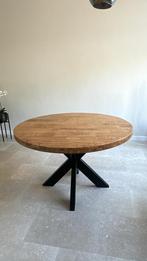 Eettafel rond steelwood 120cm, Huis en Inrichting, Ophalen, 100 tot 150 cm, Rond, Nieuw