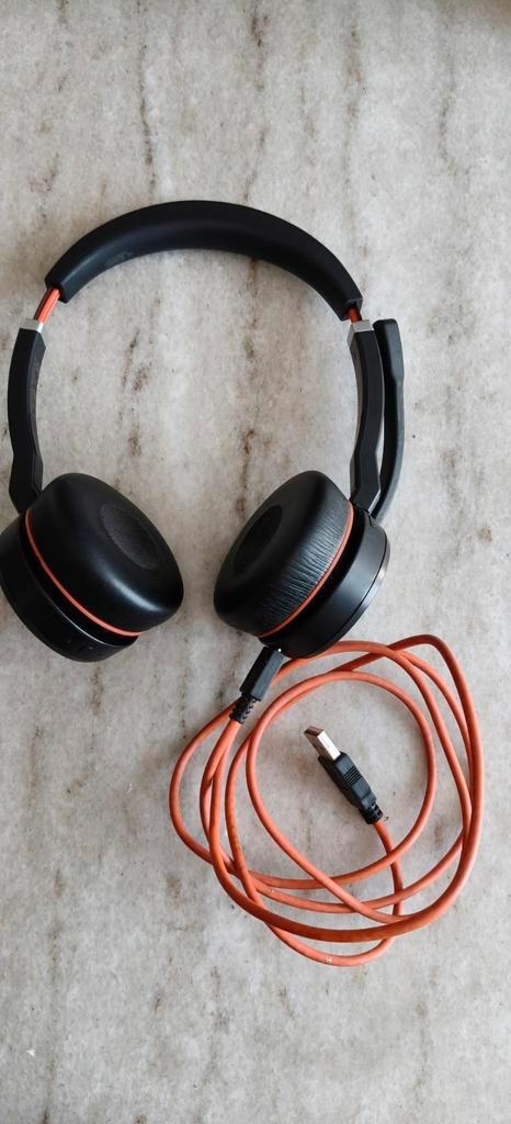 Jabra Evolve 75 SE MS Draadloze Headset, Audio, Tv en Foto, Koptelefoons, Gebruikt, Op oor (supra aural), Overige merken, Draadloos