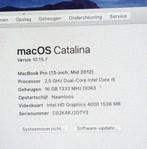 Apple MacBook Pro 13-inch   – 16GB RAM – macOS Catalina, Computers en Software, Apple Macbooks, Gebruikt, 2 tot 3 Ghz, 13 inch