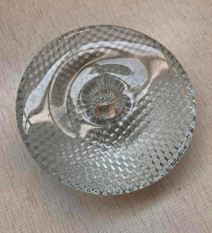 Holmegaard kandelaar model Trigona ontwerp Torben Jorgensen., Antiek en Kunst, Antiek | Glas en Kristal, Ophalen of Verzenden