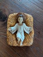 Kerststal Jezus in kribbe vintage jaren 70, Ophalen of Verzenden, Zo goed als nieuw, Beeld(je), Christendom | Katholiek