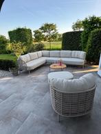 Fabrice lounge set 4 seasons outdoor kleur Latte Special, 5 zitplaatsen, Verzenden, Bank, Loungeset