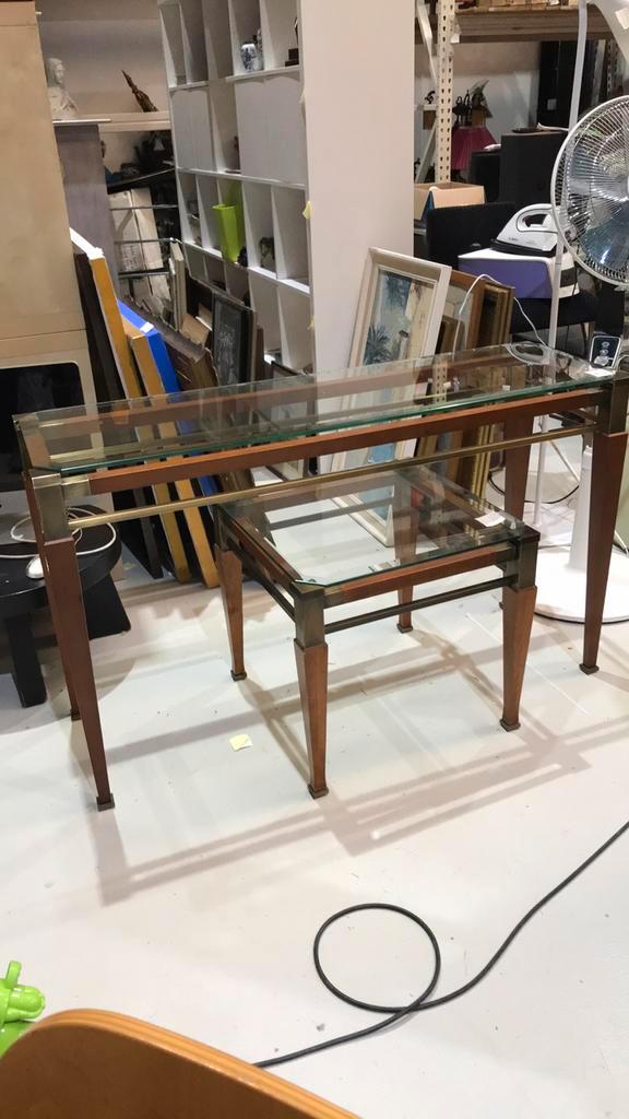Prachtige KWALITEITS side table. En salontafel., Huis en Inrichting, Tafels | Sidetables, Zo goed als nieuw, 25 tot 50 cm, 100 tot 150 cm