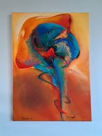 Abstract schilderij Anne Leegstra "octopus", Antiek en Kunst, Ophalen of Verzenden