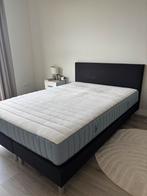 Boxspring 140x200 - Antraciet, Huis en Inrichting, Ophalen, Zwart, Tweepersoons, 140 cm