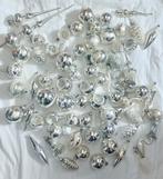 Vintage groot lot kerstballen zilver, Diversen, Kerst, Ophalen, Gebruikt