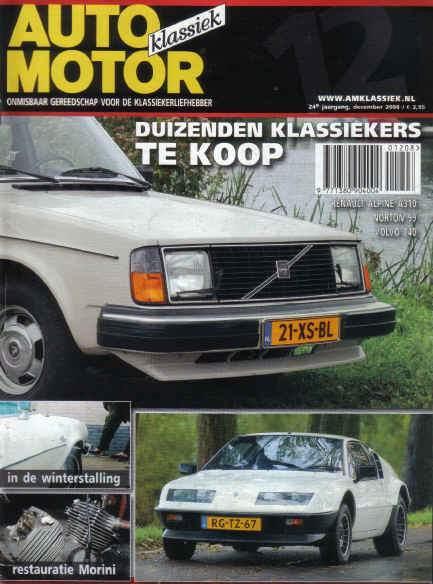 AMK 12 2008 : Volvo 240 / 245 - Renault Alpine A310 V6, Boeken, Auto's | Folders en Tijdschriften, Gelezen, Algemeen, Ophalen of Verzenden