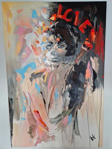 Schilderij Miriam Vleugels Love 100x150cm beschikbaar voor biedingen