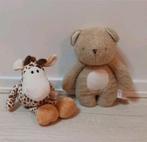 2 HELE LEUKE KNUFFELBEREN GIRAFFE & TEDDYBEER SAMEN €1-, Overige typen, Ophalen of Verzenden, Zo goed als nieuw