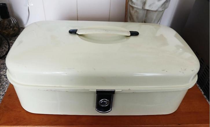 Vintage Brabantia broodtrommel gebroken wit, Verzamelen, Retro, Huis en Inrichting, Ophalen of Verzenden