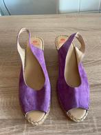 Mooie paarse suede wedges Fred de labonaire!41 izgst, Uitgeest, Overige kleuren, Tweedekansshop, Zo goed als nieuw