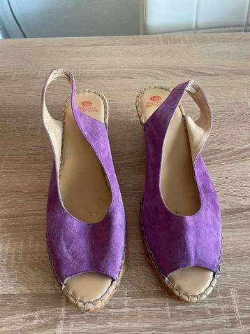 Mooie paarse suede wedges Fred de labonaire!41 izgst beschikbaar voor biedingen