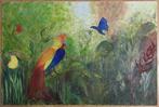 Schilderij wanddecoratie olieverf op houten paneel 91x61(cm), Ophalen of Verzenden, Zo goed als nieuw, Schilderij, 75 cm of meer