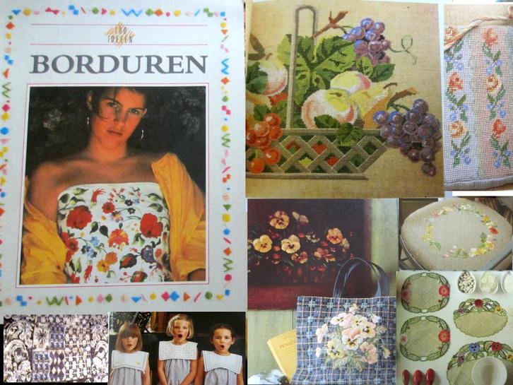 - borduren boek - borduren 100 ideeën  - spectrum - 80 blz, Hobby en Vrije tijd, Borduren en Borduurmachines, Zo goed als nieuw