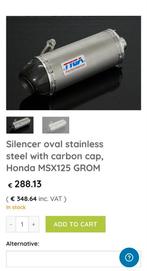 Honda MSX/GROM 125 Tyga einddemper aluminium, Ophalen of Verzenden, Gebruikt