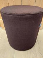 Ronde poef van Auping (2 stuks) met donkerbruine stof, Ophalen, Minder dan 50 cm, Gebruikt, Rond