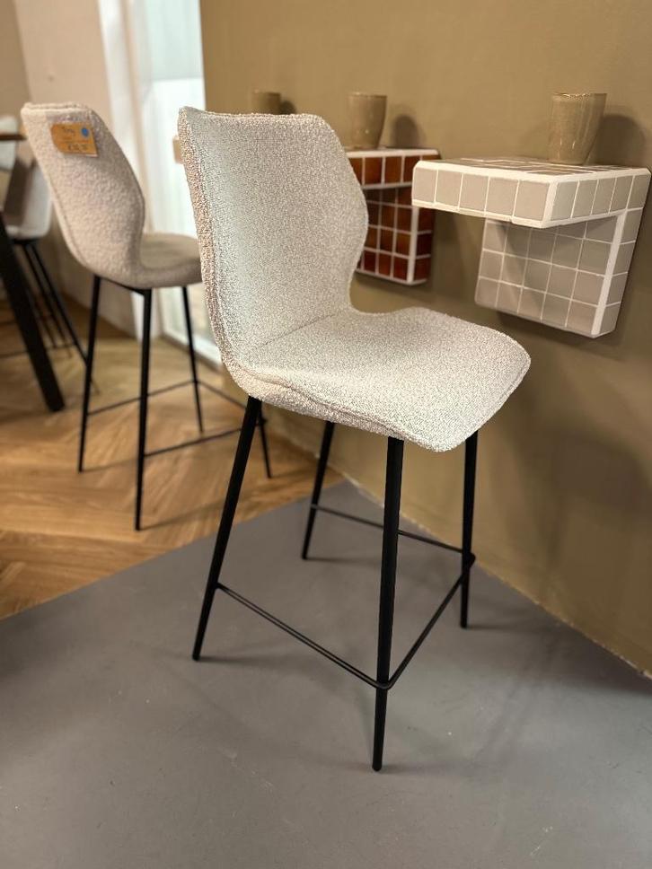 Barkruk boucle - 2x barkruk - 4x barkruk - krukken, Huis en Inrichting, Barkrukken, Nieuw, 60 tot 90 cm, 4 krukken, Met voetsteun