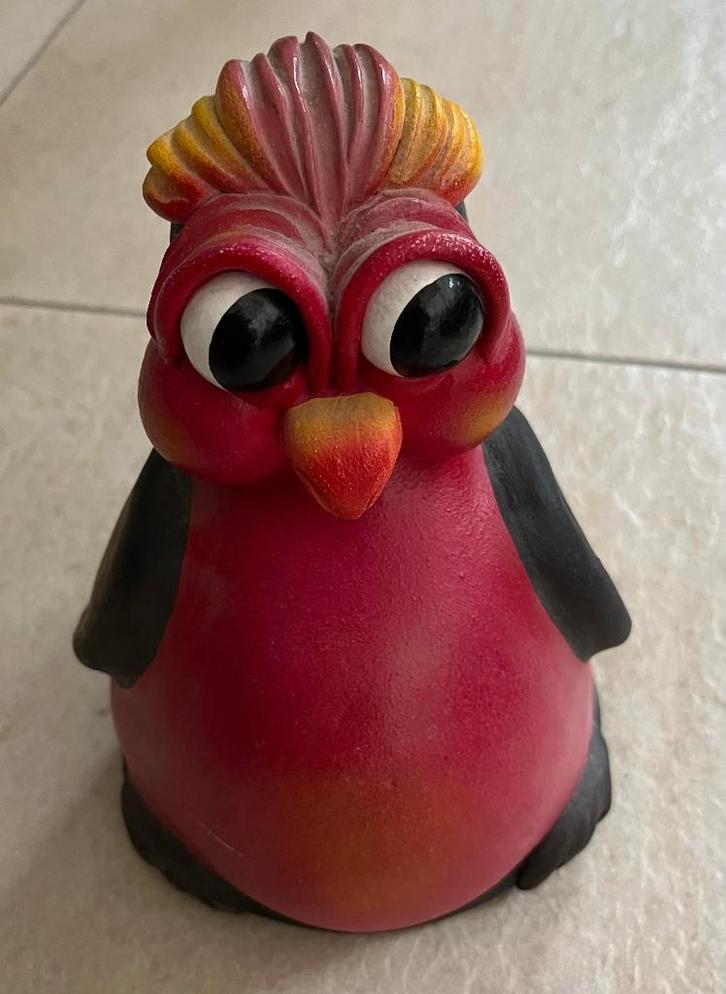 Crazy Clay, kleurig en komisch beeld van vogel, genaamd Pip, Huis en Inrichting, Woonaccessoires | Overige, Zo goed als nieuw