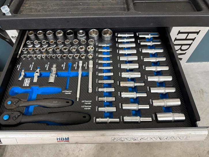 Gereedschapswagen HBM met inhoud, Auto diversen, Autogereedschap, Zo goed als nieuw, Ophalen