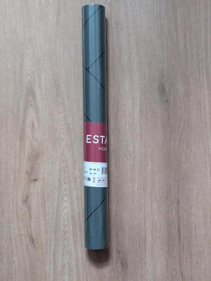 Behang visgraat-motief donker groen Estahome, Huis en Inrichting, Stoffering | Behang, Groen, minder dan 10 m², Ophalen