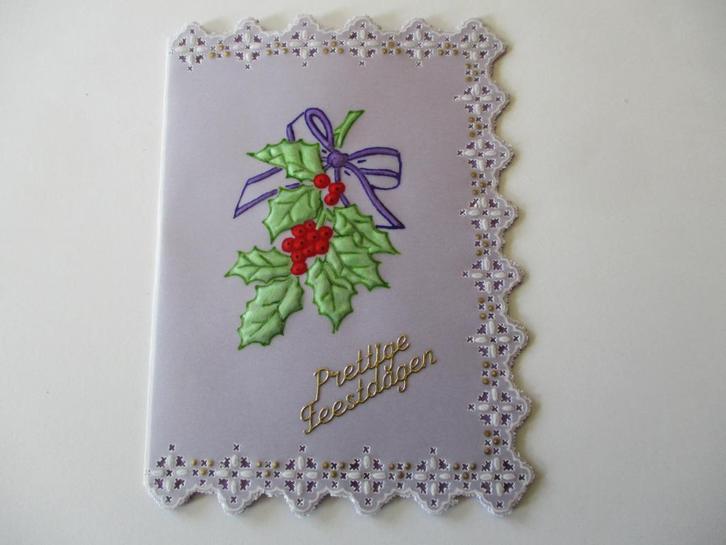 set1 pergamano kerstkaarten 5 stuks, Diversen, Kerst, Nieuw, Ophalen of Verzenden