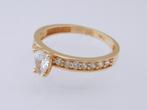 14 karaat Gouden Alliance Ring Zirconia M17.75, Jw, Verzenden, Nieuw, 17 tot 18