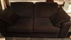 Twee zwarte stoffen banken, Huis en Inrichting, Ophalen, Gebruikt, Rechte bank