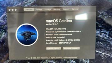 iMac 27" Mid 2011 - i5, 16GB, 1TB HDD beschikbaar voor biedingen