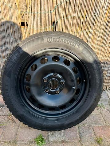 4X stalen velgen 5x112 met winterbanden Continental  beschikbaar voor biedingen