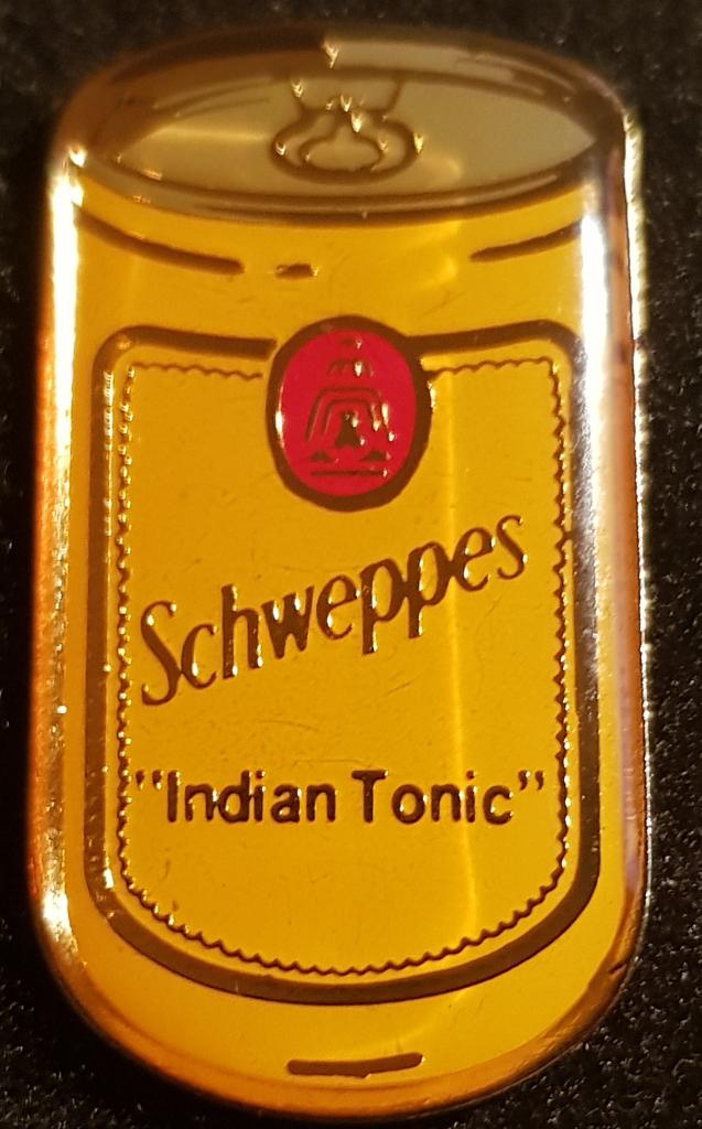 Schweppes Indian Tonic blikje pin, Verzenden, Merk, Speldje of Pin