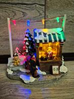 Kerstdorp bomen verkoop kraam verlicht kersthuisjes, Ophalen of Verzenden, Zo goed als nieuw