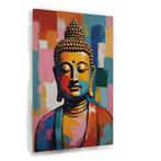 Modern portret boeddha canvas 60x90cm - 18mm., Huis en Inrichting, Woonaccessoires | Schilderijen, Tekeningen en Foto's, Nieuw