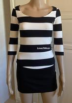 Top zwart/wit gestreept Zara, Nieuw, Ophalen of Verzenden, Maat 34 (XS) of kleiner, Zara